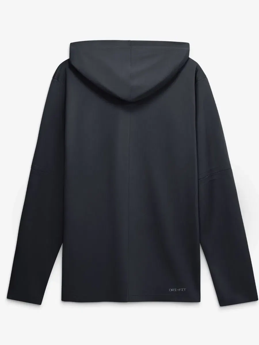 Футболка-худи с длинным рукавом, с капюшоном, с технологией Dri-FIT Nike — изображение 2 из 5, темно-синий