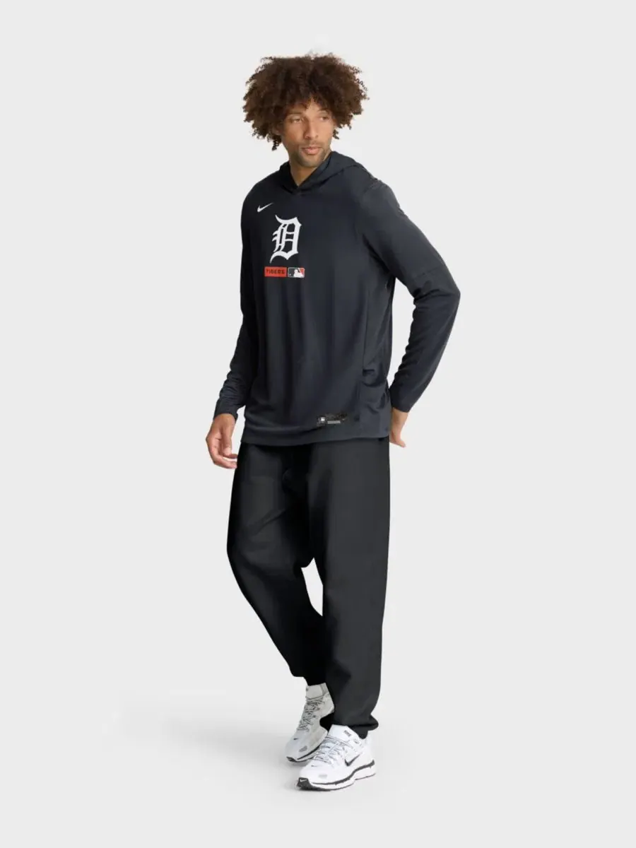 Футболка-худи с длинным рукавом, с капюшоном, с технологией Dri-FIT Nike — изображение 5 из 5, темно-синий