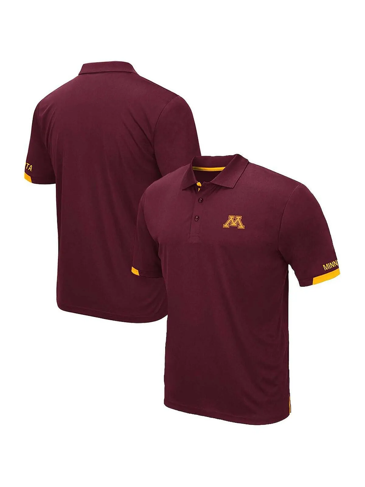 Мужская бордовая рубашка-поло Minnesota Golden Gophers Big and Tall Santry Colosseum — изображение 1 из 3, коричневый
