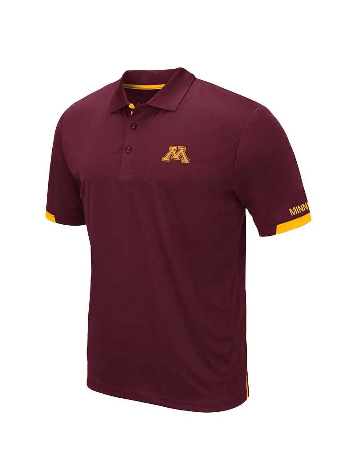 Мужская бордовая рубашка-поло Minnesota Golden Gophers Big and Tall Santry Colosseum — изображение 2 из 3, коричневый