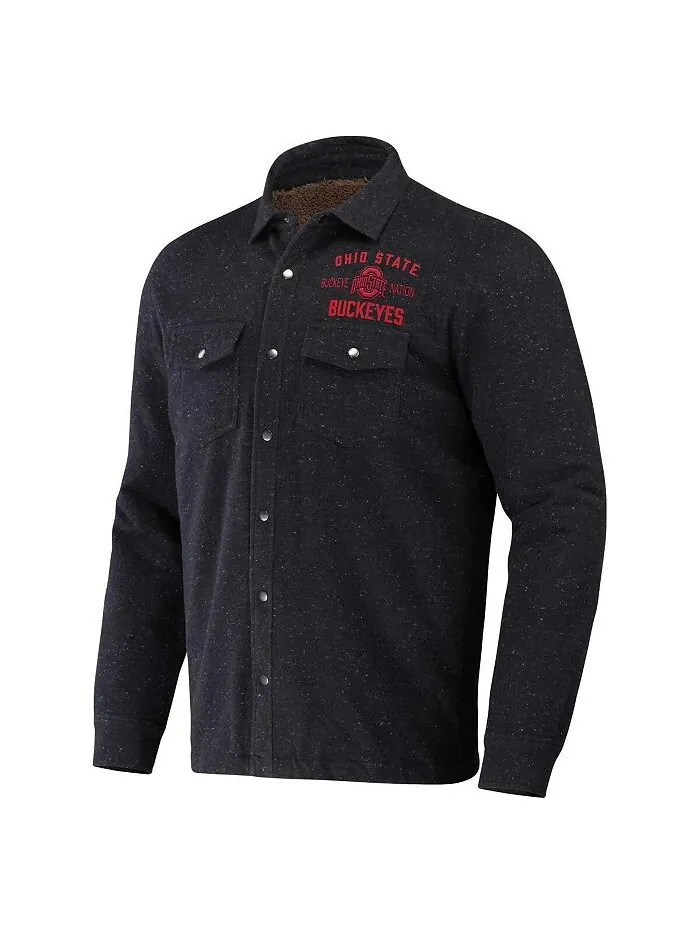 Мужская куртка Darius Rucker Collection от Heather Charcoal Ohio State Buckeyes на подкладке из — изображение 2 из 3