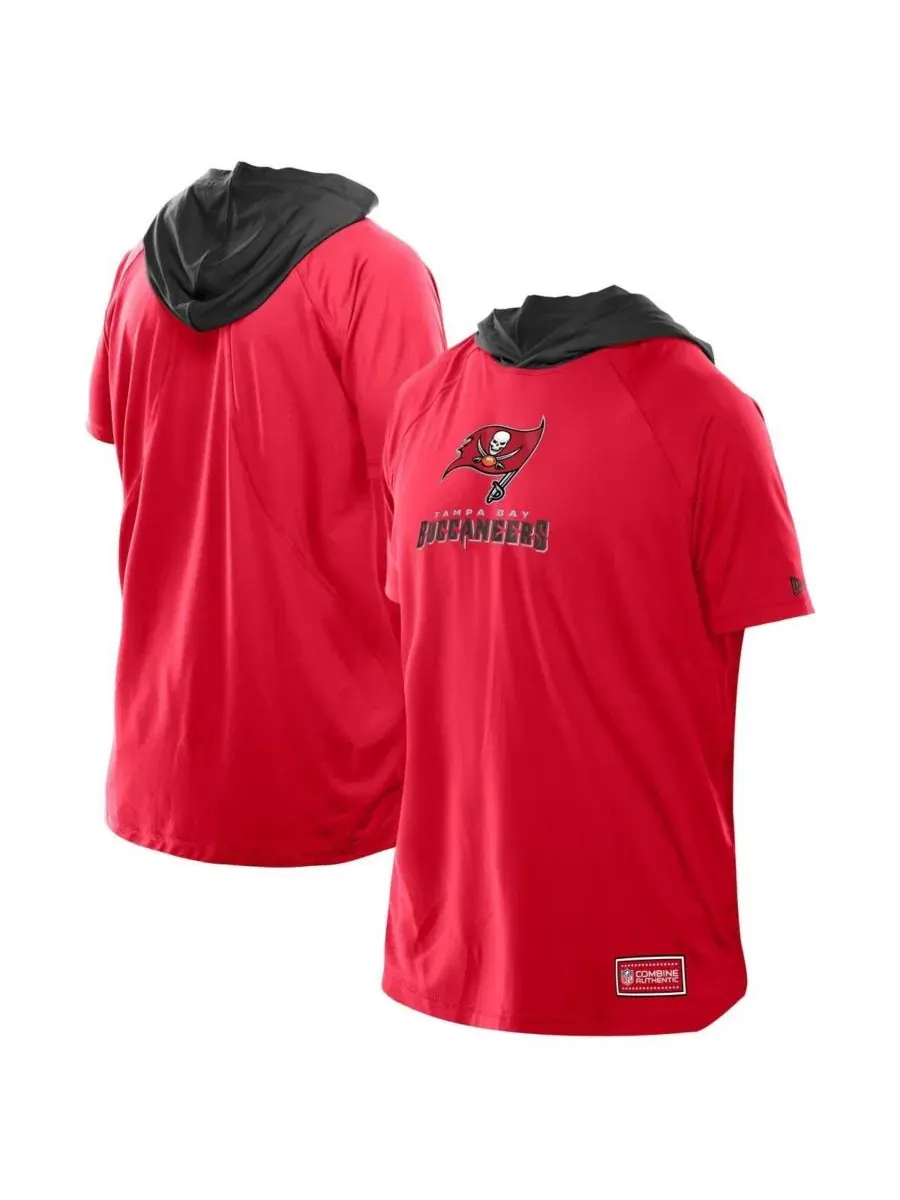 Футболка с капюшоном и рукавом реглан Tampa Bay Buccaneers New Era