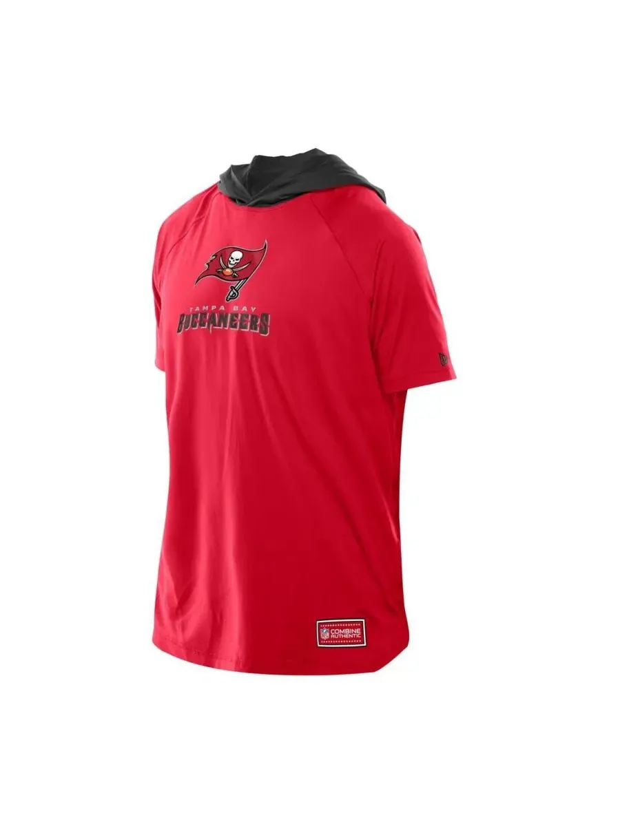 Футболка с капюшоном и рукавом реглан Tampa Bay Buccaneers New Era — изображение 2 из 5, красный