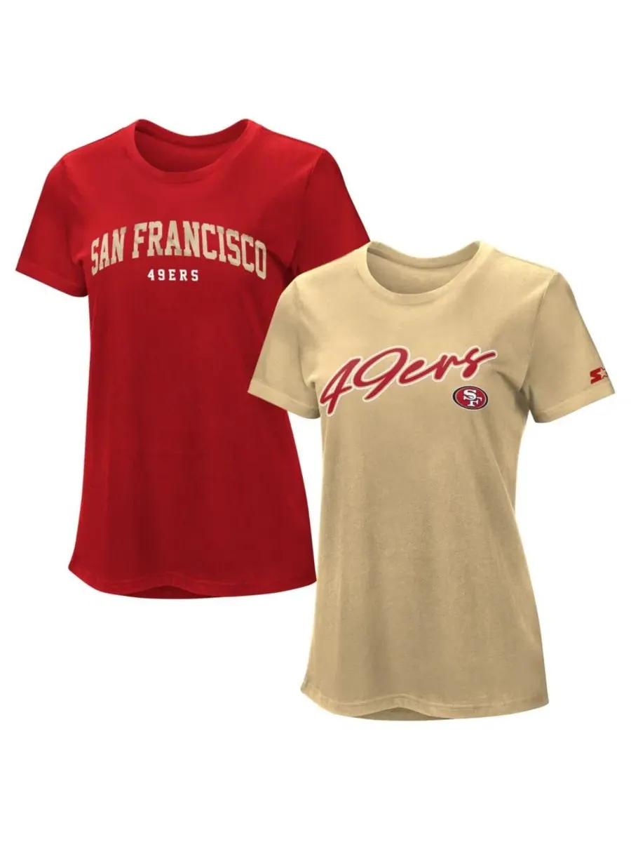 Комплект футболок с коротким рукавом San Francisco 49ers Combo Pack Starter — изображение 1 из 4, золотистый