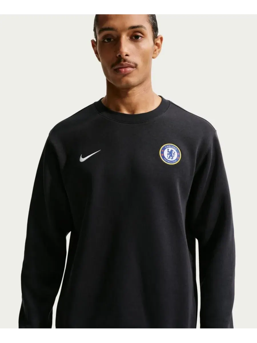 Свитшот Chelsea Club с длинным рукавом Nike — изображение 1 из 5, черный