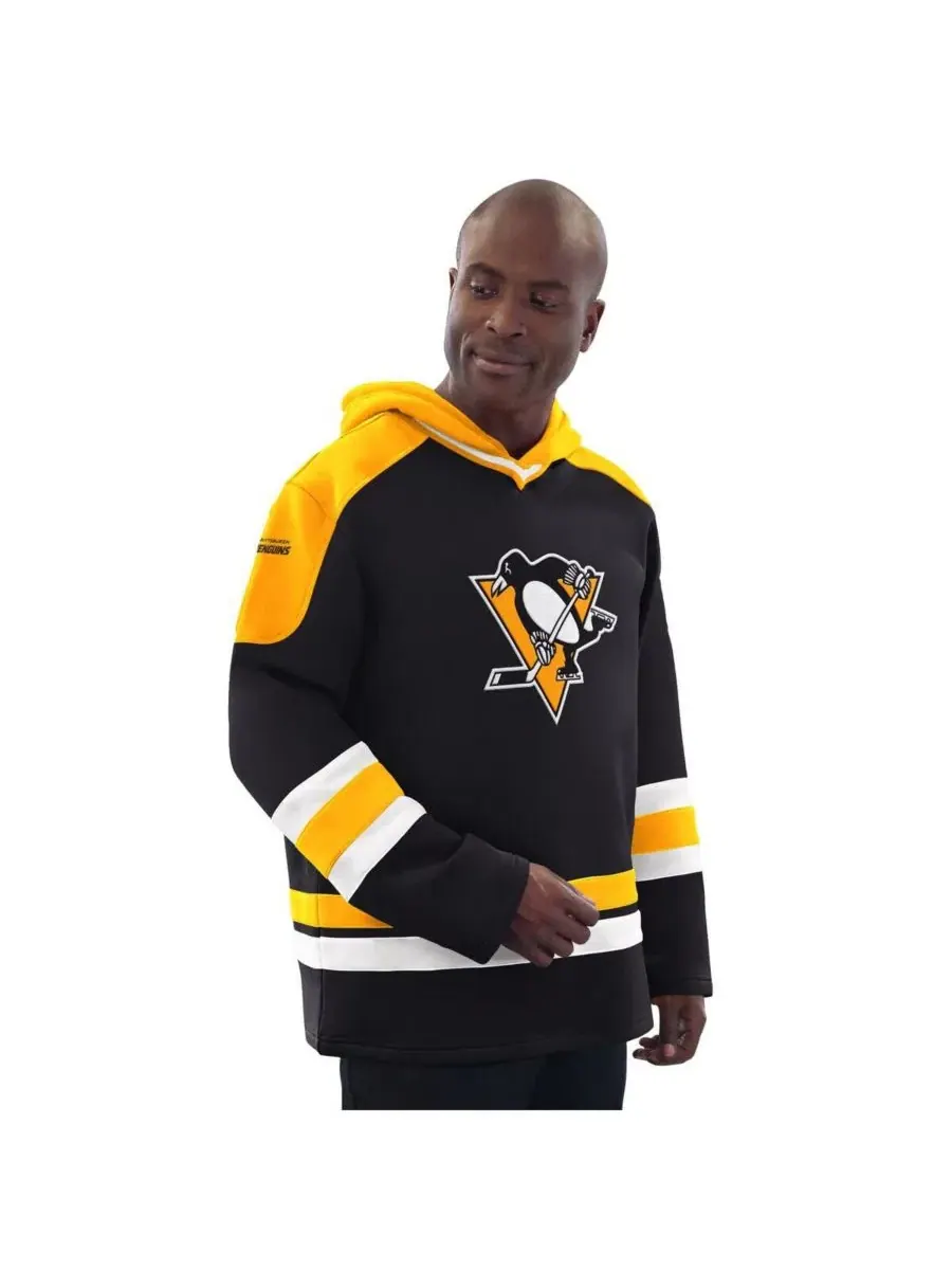 Худи-пуловер с принтом Pittsburgh Penguins Starter — изображение 1 из 2, черный золотистый