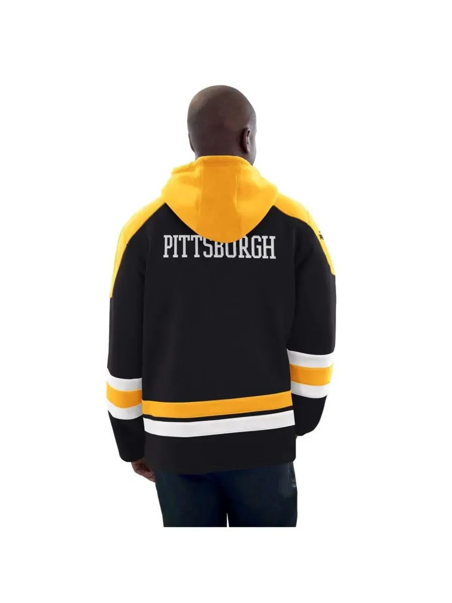 Худи-пуловер с принтом Pittsburgh Penguins Starter — изображение 2 из 2, черный золотистый