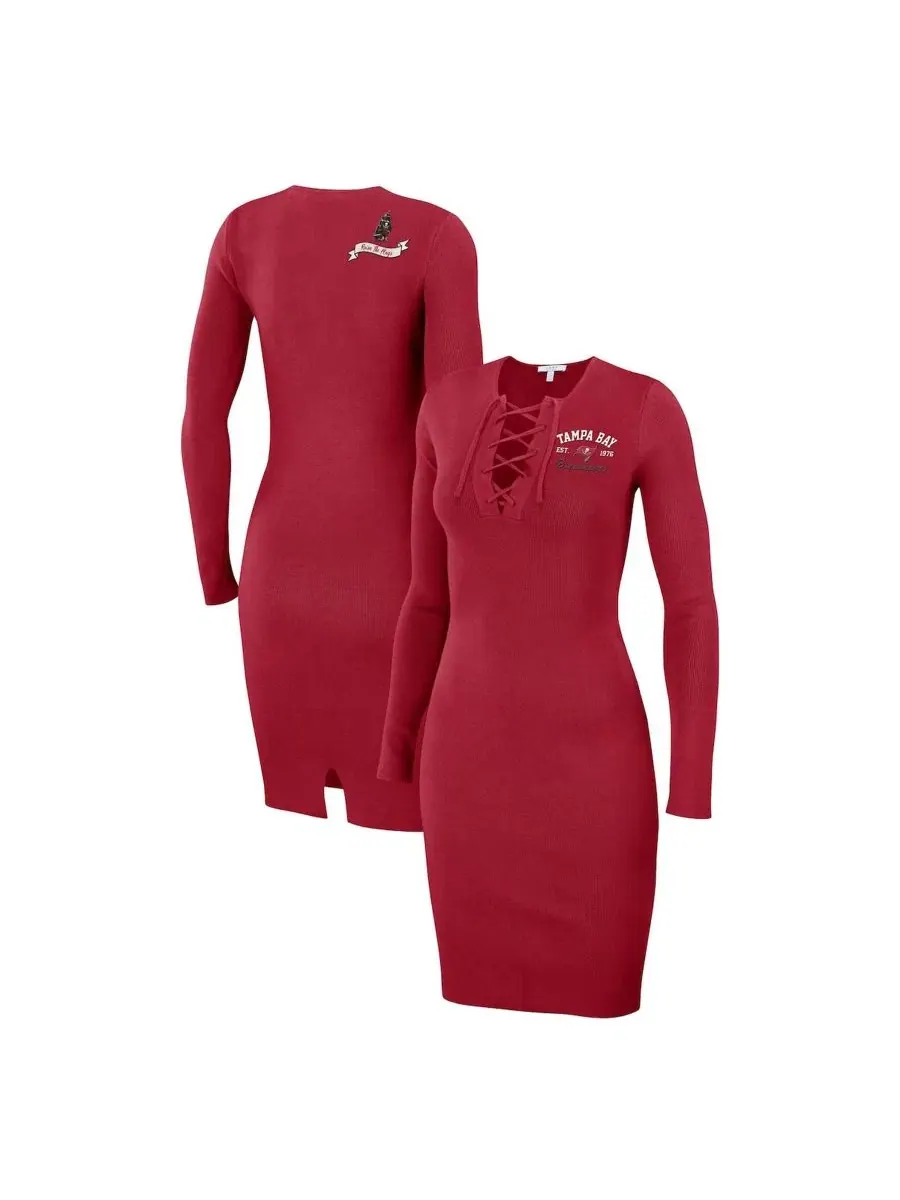Платье с длинным рукавом с графикой Tampa Bay Buccaneers WEAR by Erin Andrews — изображение 1 из 3, красный