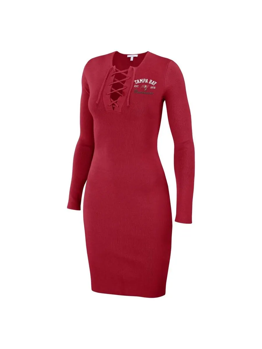 Платье с длинным рукавом с графикой Tampa Bay Buccaneers WEAR by Erin Andrews — изображение 2 из 3, красный