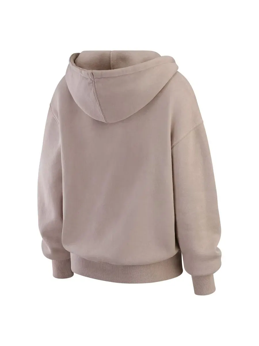 Женский свитшот с капюшоном New Orleans Saints Washed Pullover Crewdie WEAR by Erin Andrews — изображение 3 из 5, бежевый