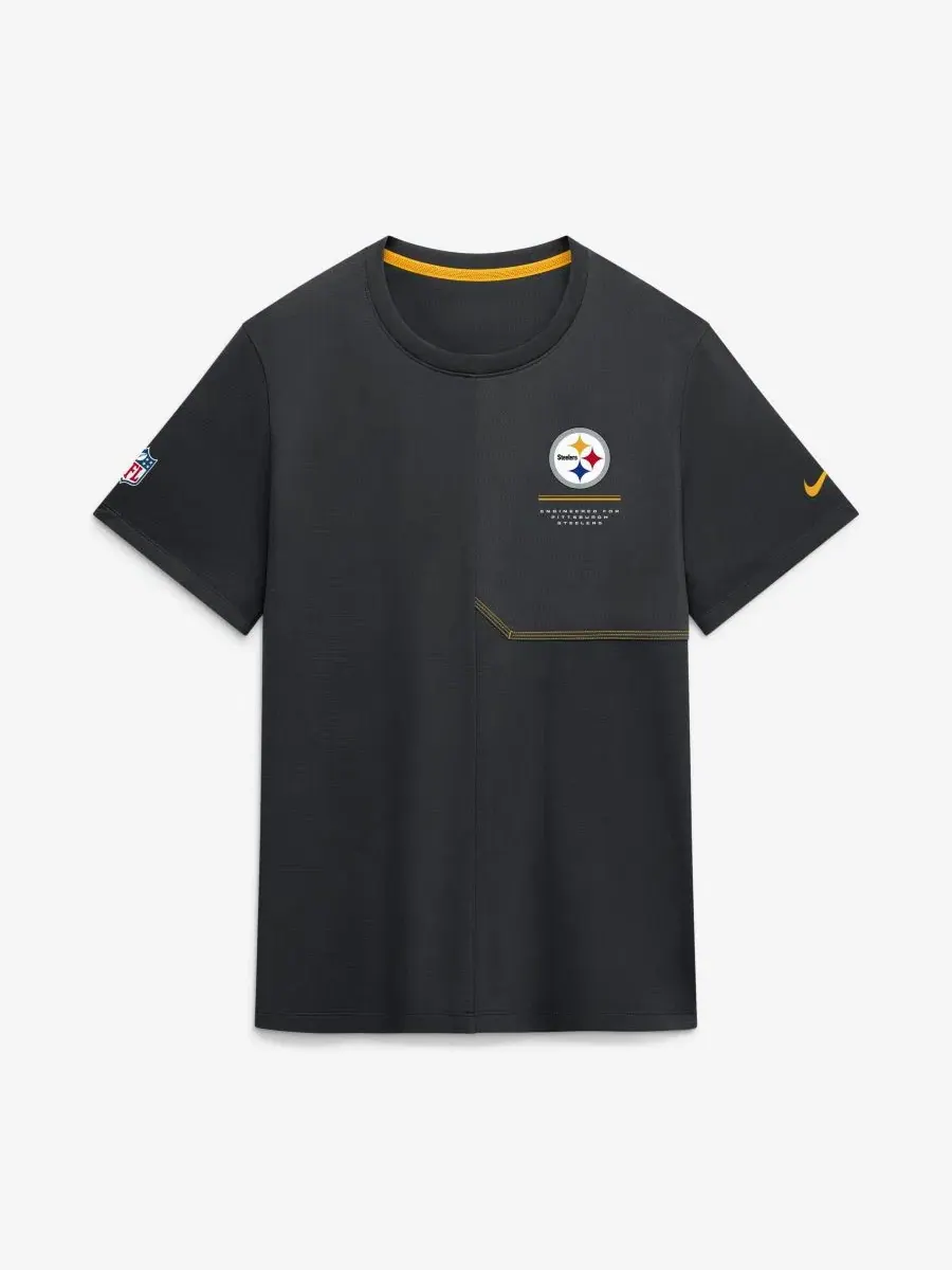 Футболка с коротким рукавом Nike Black Sideline UV Dri-FIT Coaches — изображение 1 из 4, черный