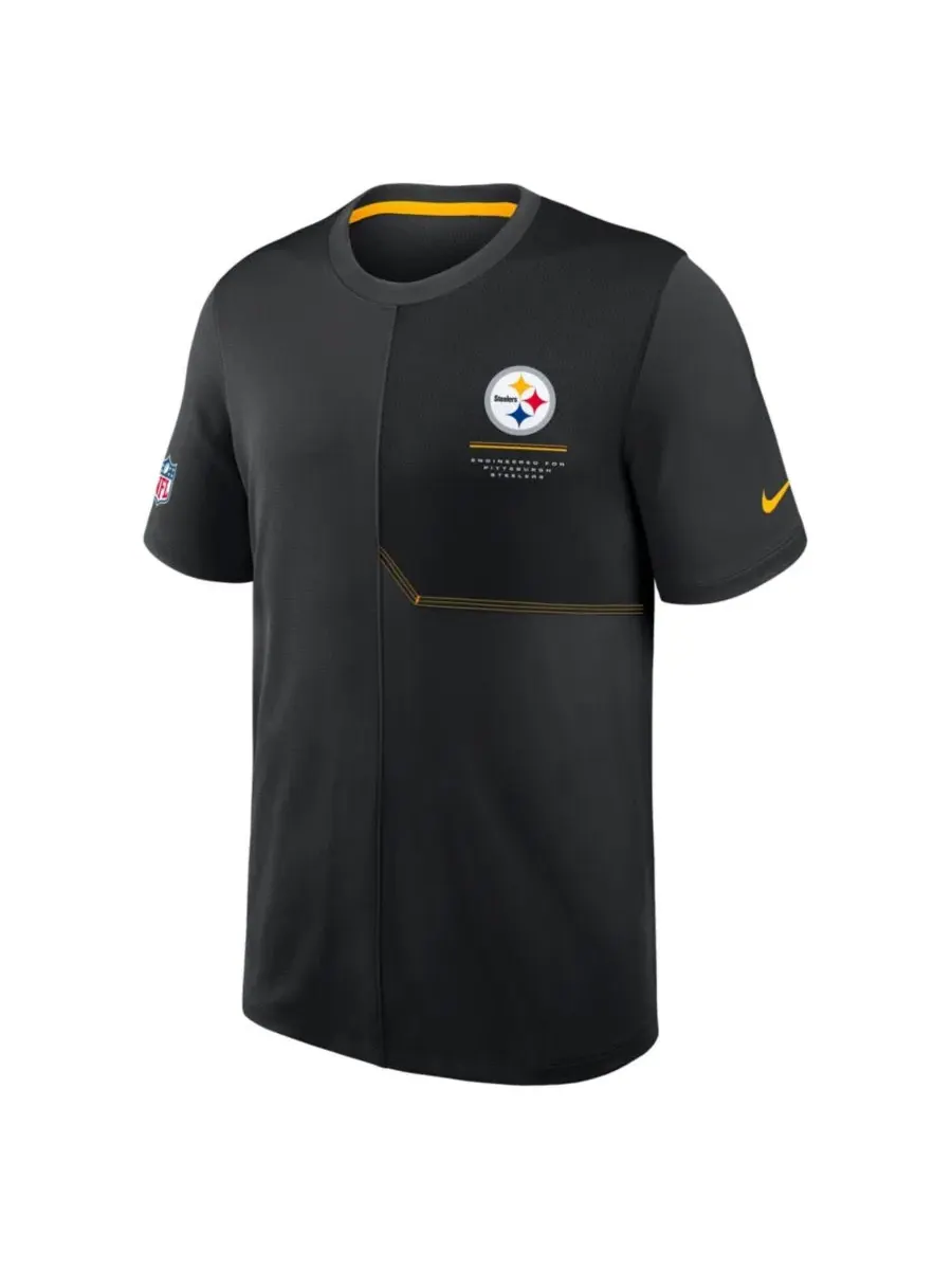 Футболка с коротким рукавом Nike Black Sideline UV Dri-FIT Coaches — изображение 2 из 4, черный