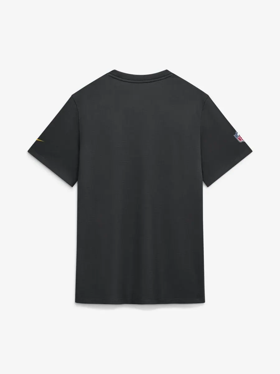 Футболка с коротким рукавом Nike Black Sideline UV Dri-FIT Coaches — изображение 4 из 4, черный
