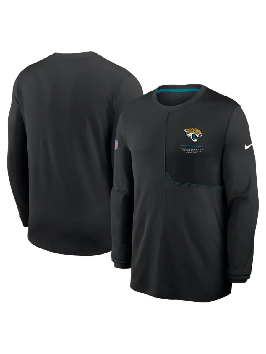 Длинный рукав с защитой UV Dri-FIT, модель Sideline Coaches Nike — изображение 1 из 3, черный
