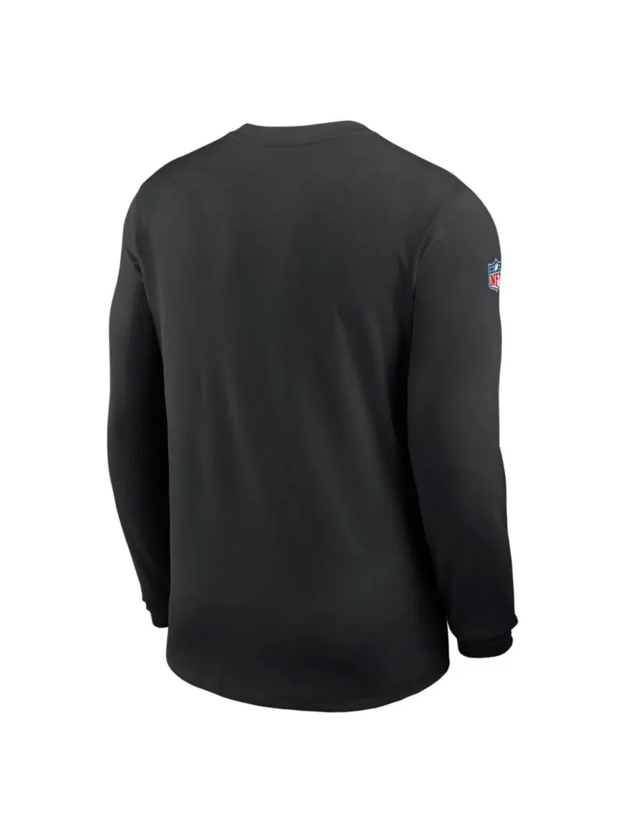 Длинный рукав с защитой UV Dri-FIT, модель Sideline Coaches Nike — изображение 3 из 3, черный