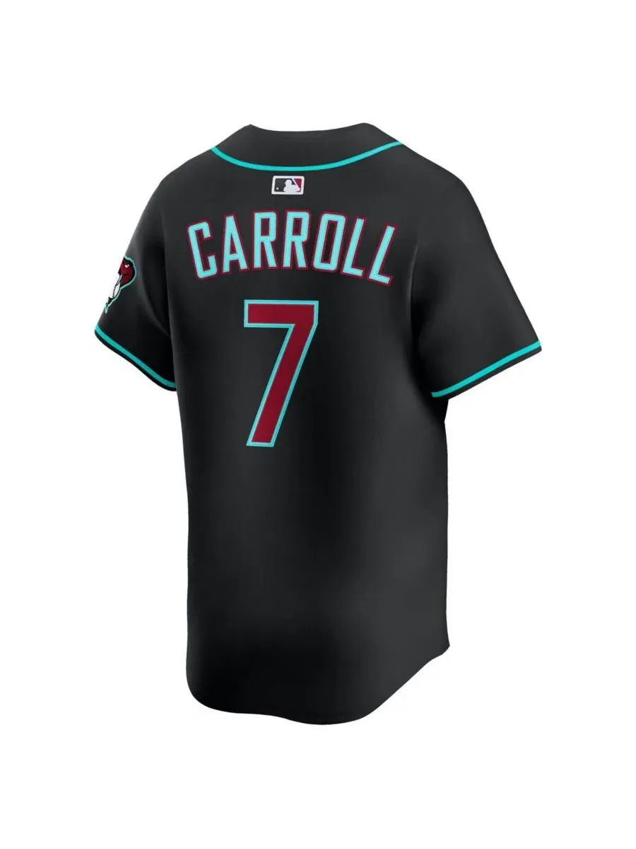 Мужская футболка-джерси с коротким рукавом Corbin Carroll Alternate Limited Player Nike — изображение 2 из 3, черный