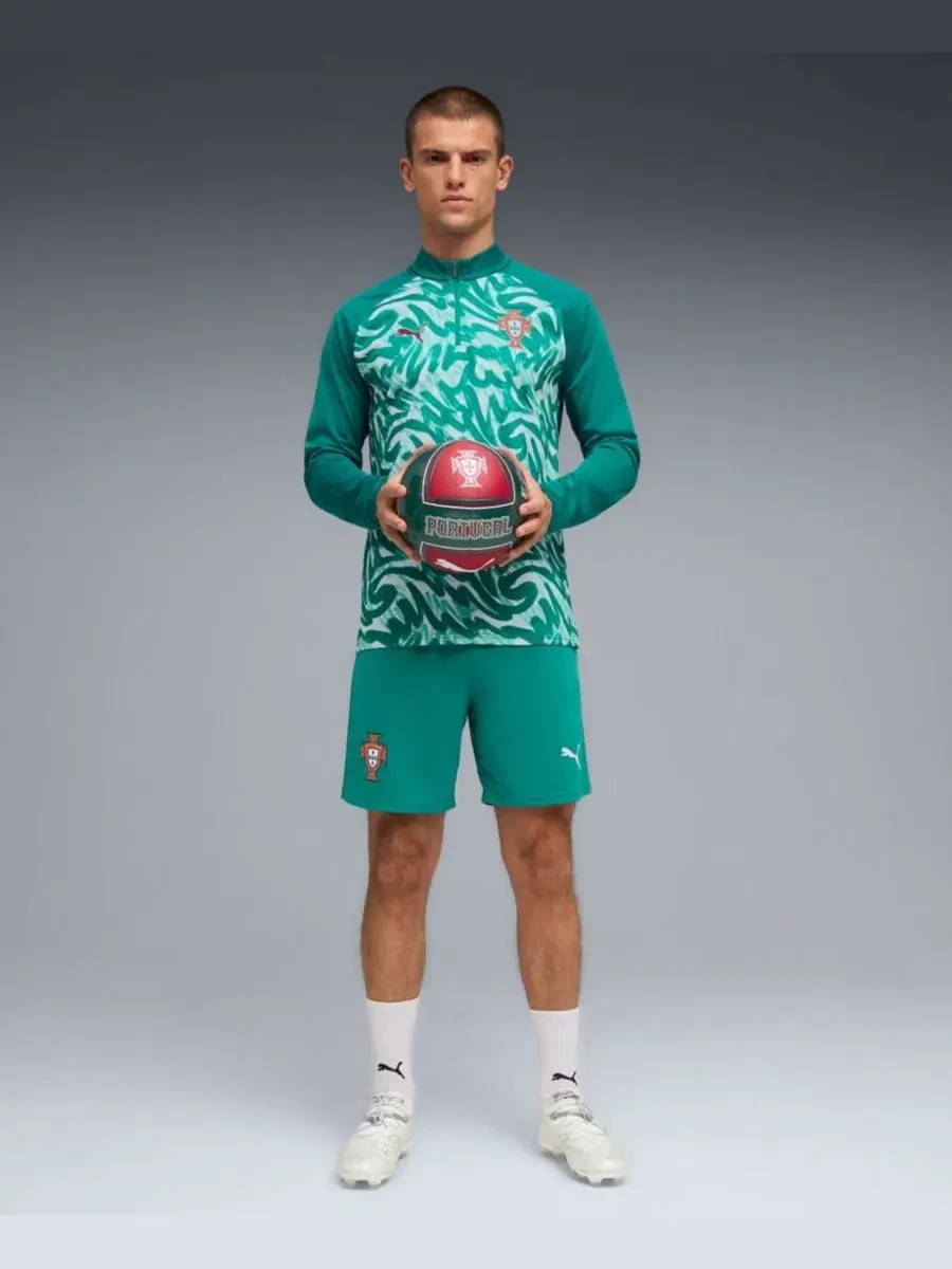 Свитшот с четверть-застежкой Pre-Match Puma — изображение 5 из 5, зеленый