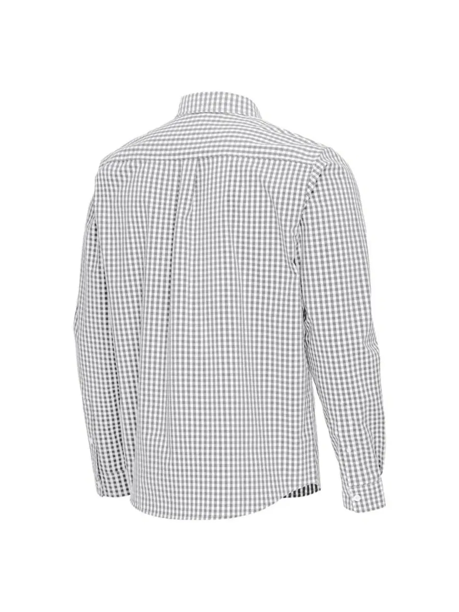 Футболка-рубашка с длинным рукавом с принтом Ellis Woven Tri-Blend Antigua — изображение 3 из 3, серый белый