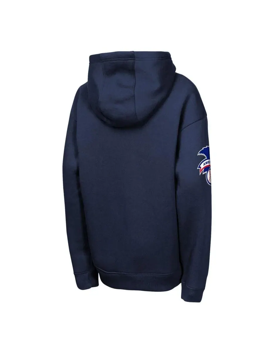 Худи из флиса с логотипом Boston Red Sox, модель Premium Sweep Outerstuff — изображение 3 из 3, темно-синий