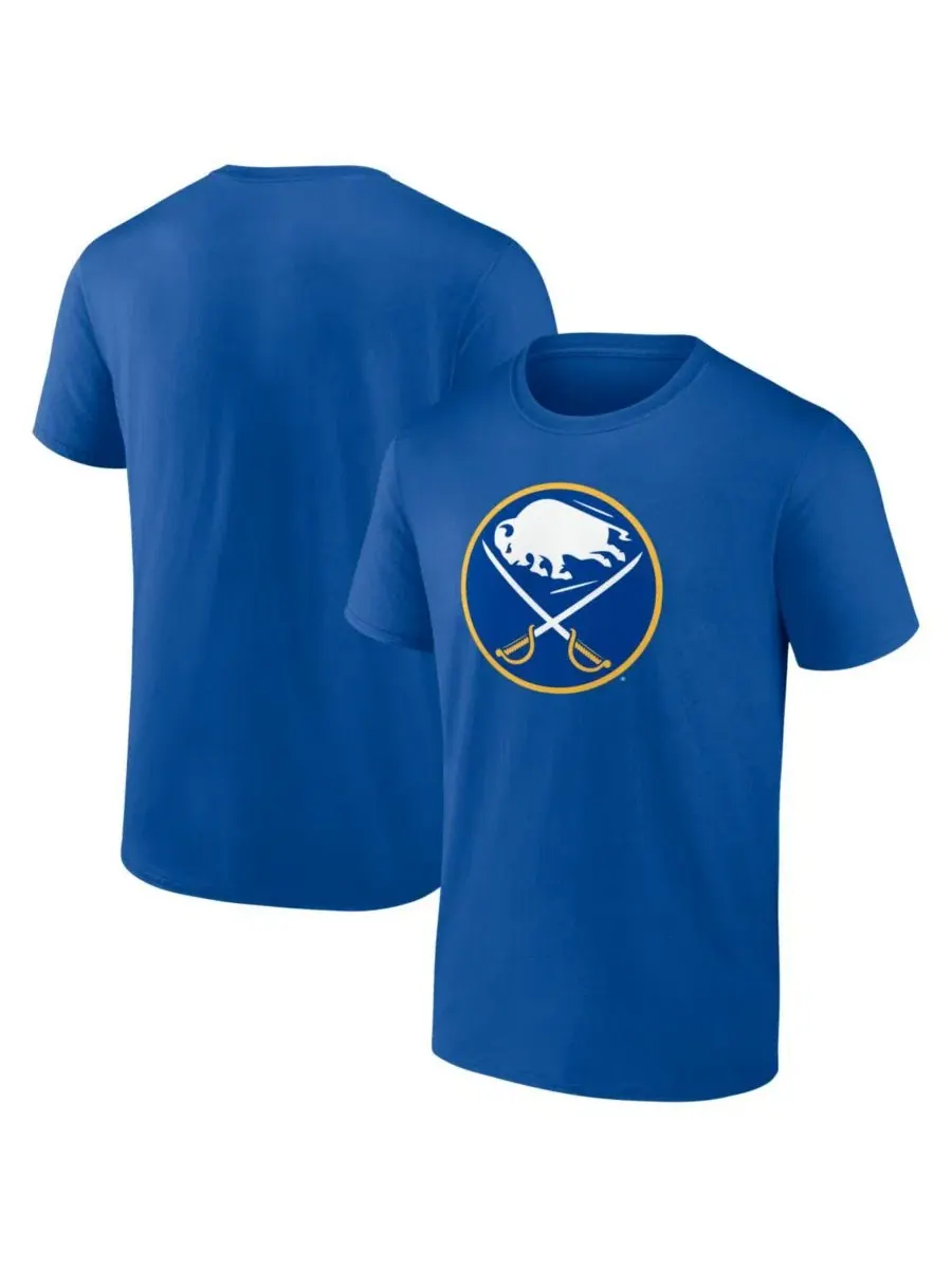 Мужская футболка с принтом Buffalo Sabres Logo Athletic — изображение 1 из 3, королевский