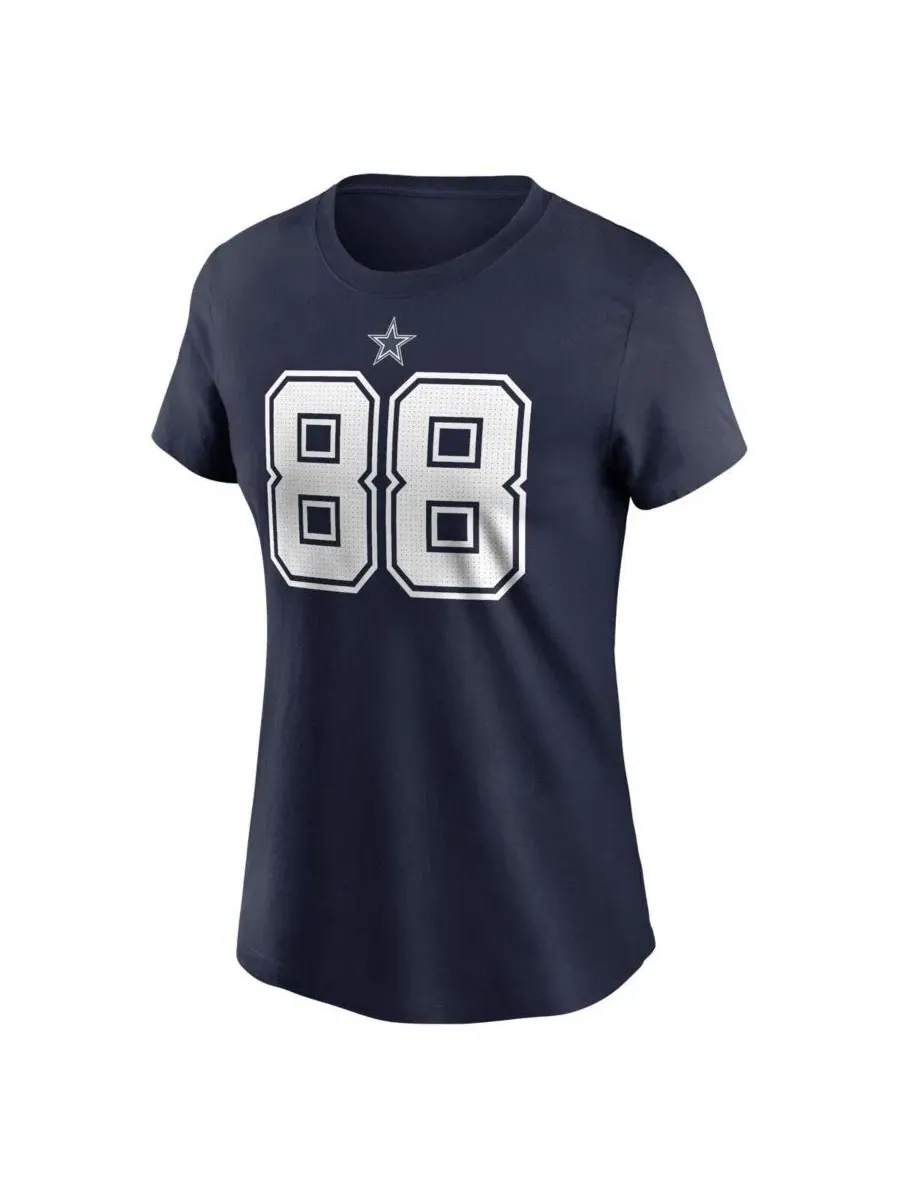Футболка с длинным рукавом CeeDee Lamb Navy Dallas Cowboys Player Name & Number Nike — изображение 2 из 5, темно-синий
