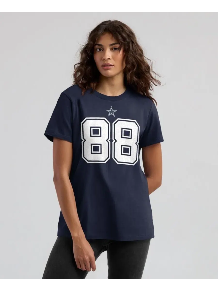 Футболка с длинным рукавом CeeDee Lamb Navy Dallas Cowboys Player Name & Number Nike — изображение 4 из 5, темно-синий