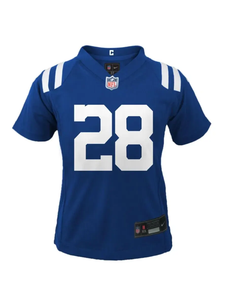 Детская футболка-джерси с принтом Jonathan Taylor Indianapolis Colts Nike — изображение 2 из 2, королевский
