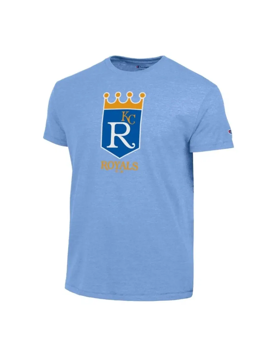 Футболка с принтом Cooperstown Logo Tri-Blend Champion — изображение 2 из 3, светлый синий