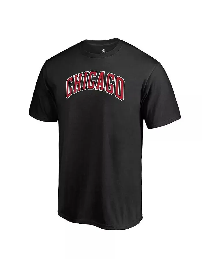 Мужская черная футболка Chicago Bulls с альтернативным логотипом Fanatics — изображение 1 из 2