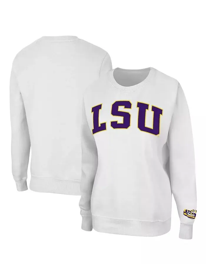 Женская белая толстовка-пуловер LSU Tigers Campanile Colosseum — изображение 1 из 3