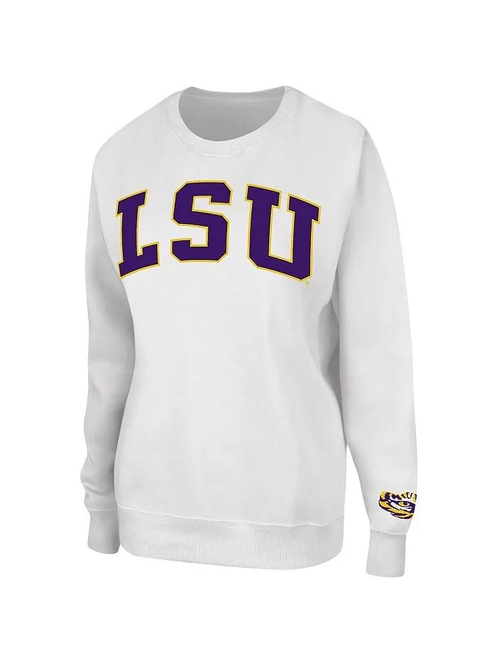 Женский белый пуловер-толстовка LSU Tigers Campanile Colosseum — изображение 2 из 3