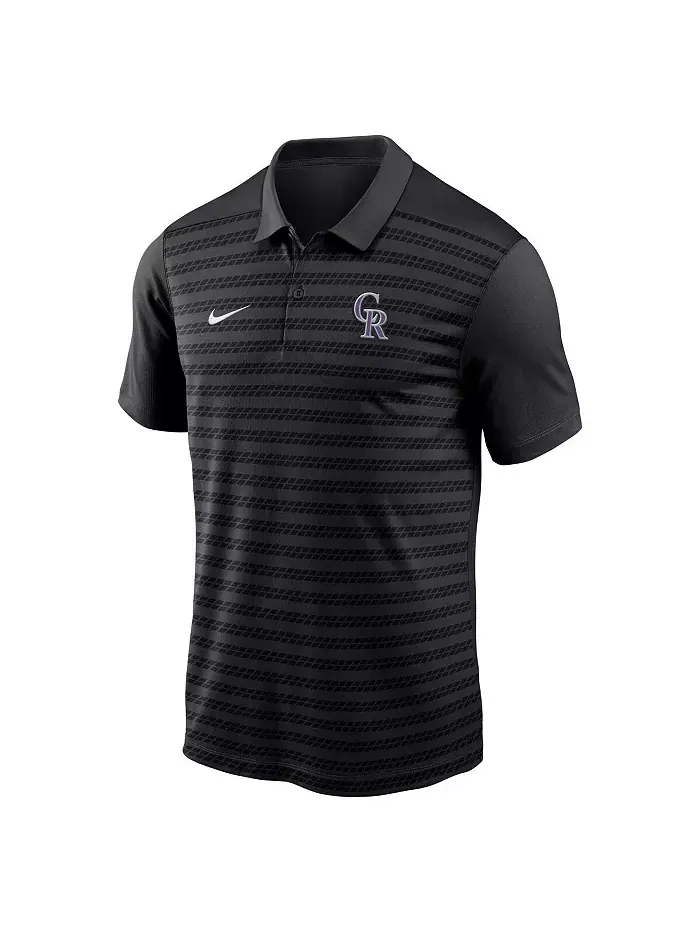 Мужская черная поло Authentic Collection Victory Performance Colorado Rockies Nike — изображение 2 из 3