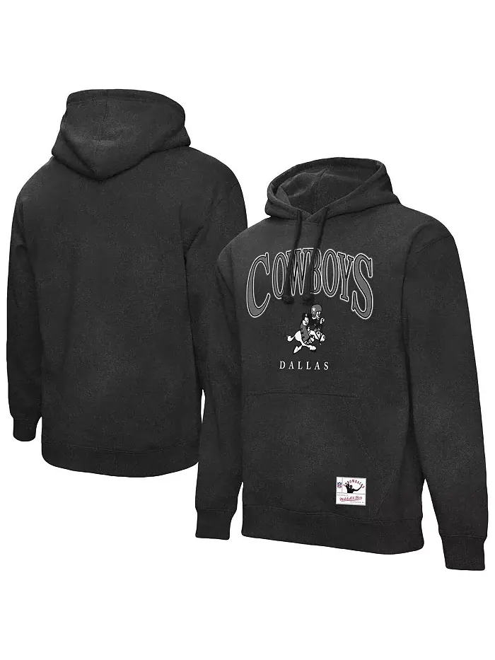 Мужская серая толстовка с капюшоном Dallas Cowboys Slot Mitchell & Ness — изображение 1 из 4