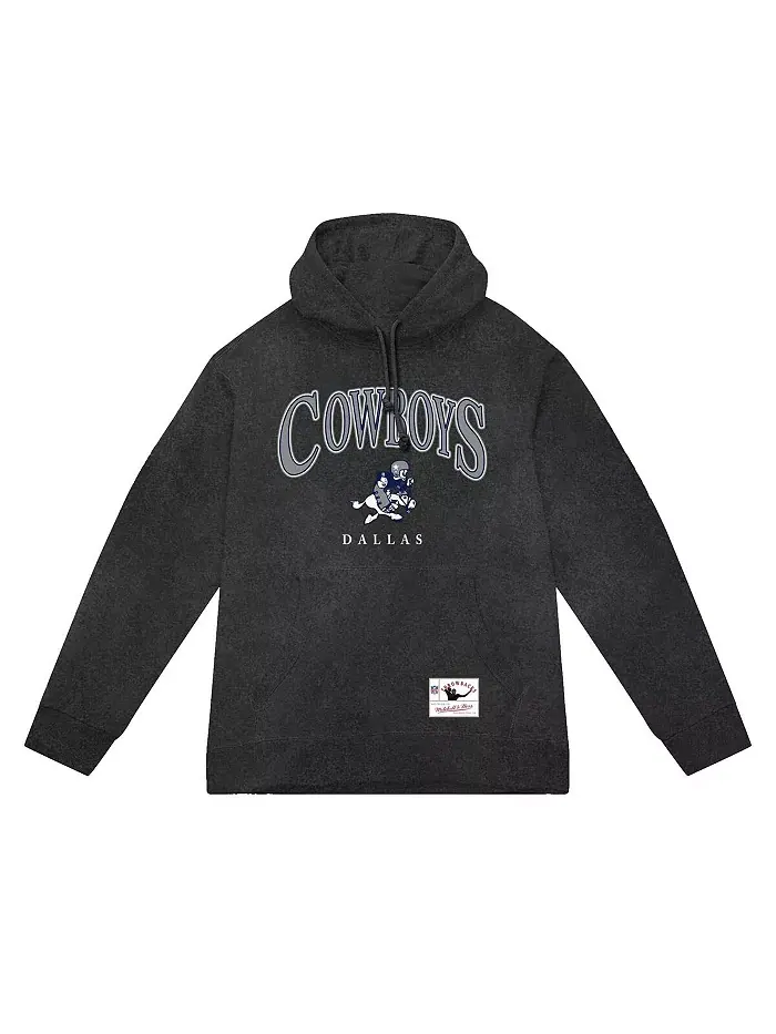 Мужская серая толстовка с капюшоном Dallas Cowboys Slot Mitchell & Ness — изображение 2 из 4