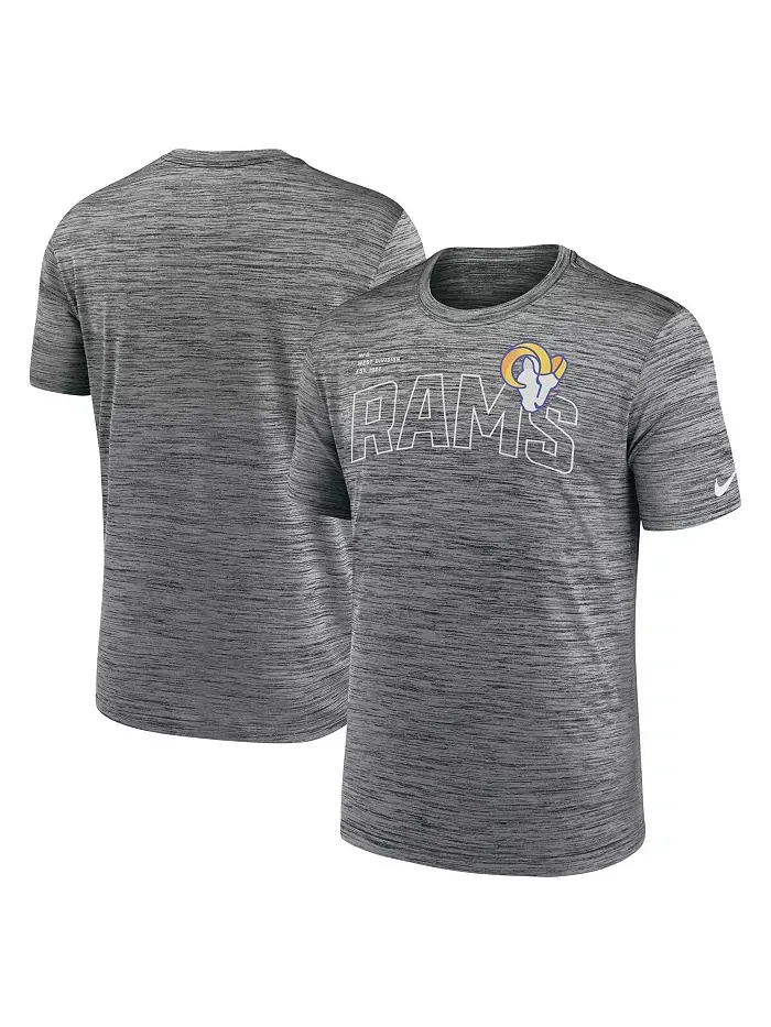 Мужская антрацитовая футболка Los Angeles Rams Velocity Arch Performance Nike — изображение 1 из 3