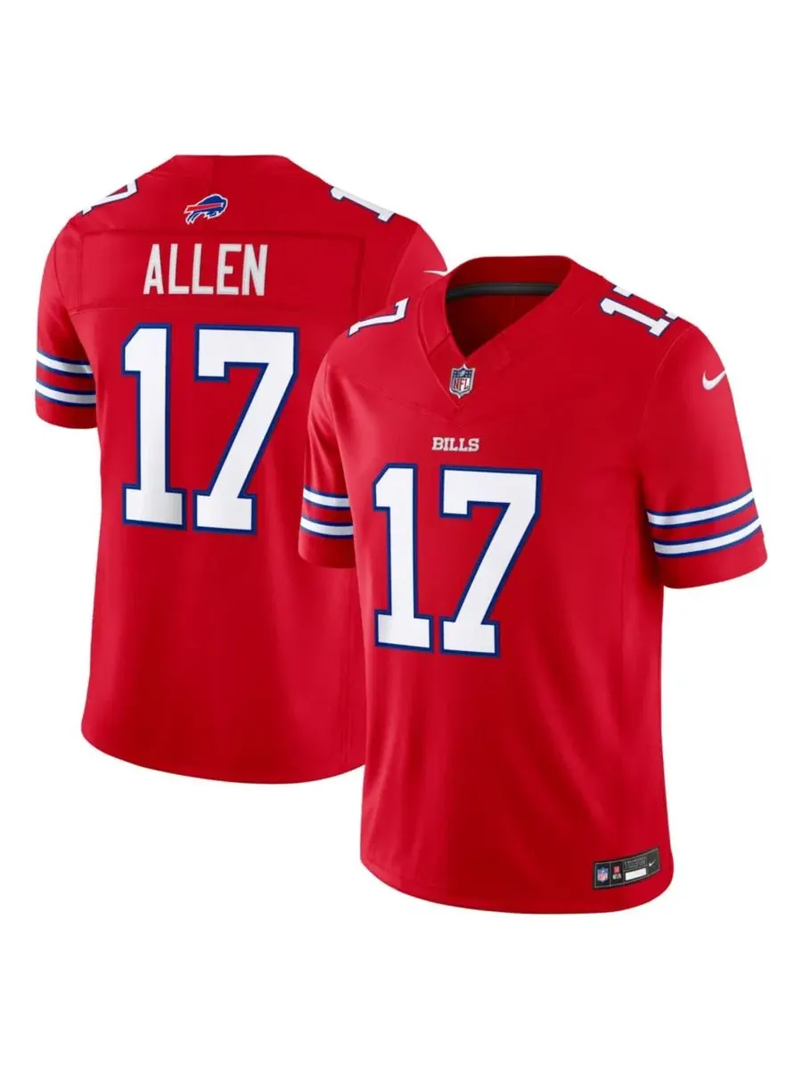 Футболка Nike Josh Allen Red Buffalo Bills Alternate Vapor F.U.S.E. Stitched Limited Jersey — изображение 1 из 3, красный