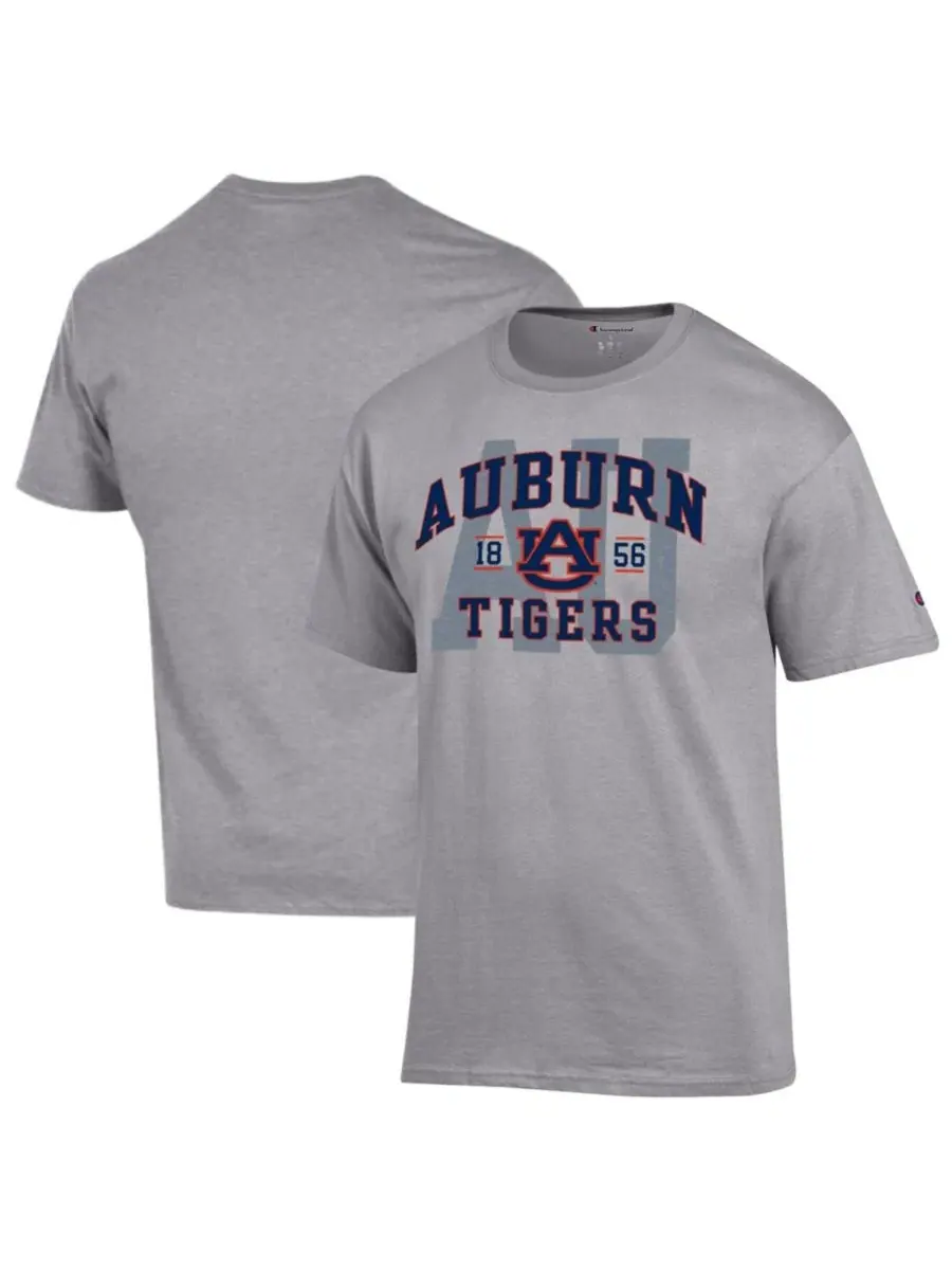 Футболка с принтом Auburn Tigers Varsity Champion — изображение 1 из 3, серый