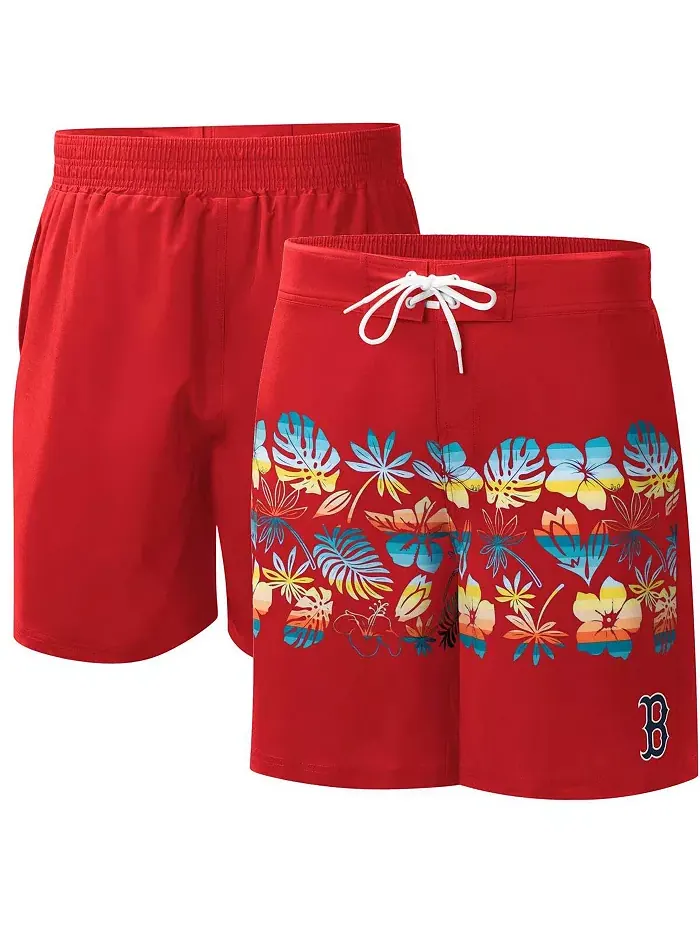 Мужские плавки Boston Red Sox Breeze Volley красные G-III Sports by Carl Banks — изображение 1 из 3