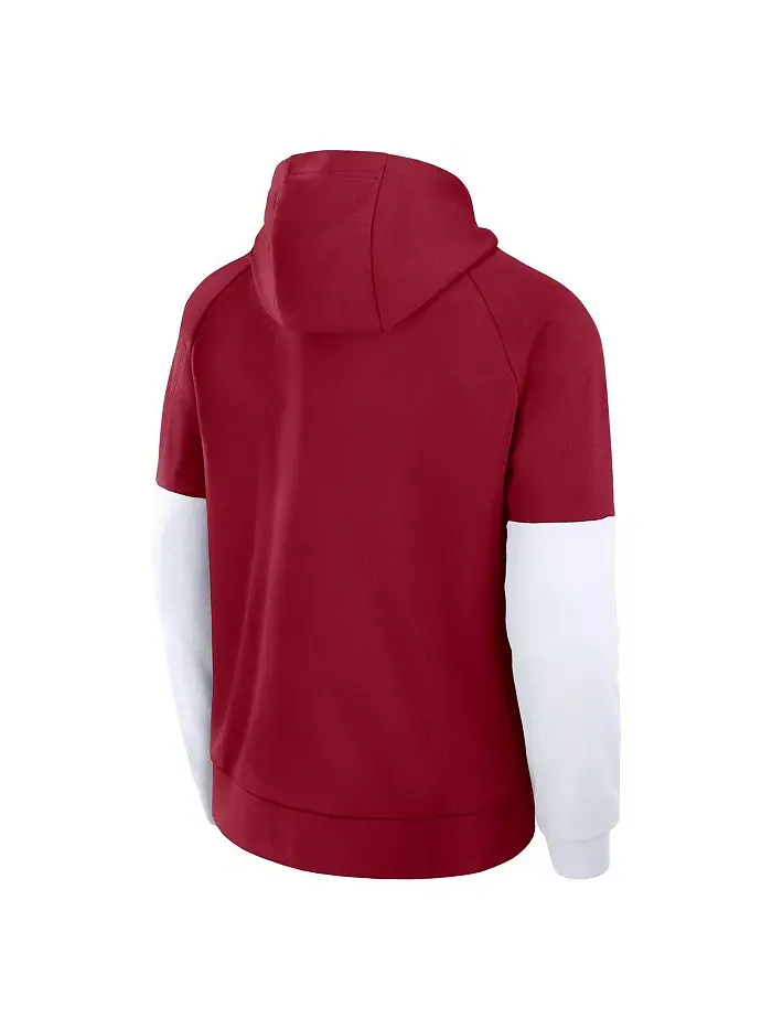 Мужская бордовая толстовка с капюшоном Alabama Crimson Tide Fitness Performance Nike — изображение 3 из 3