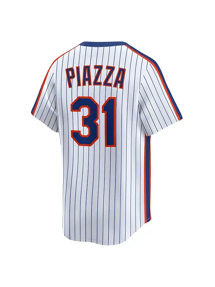 Мужская лимитированная ретро-джерси Mike Cooperstown Collection белого цвета New York Mets Nike — изображение 3 из 3