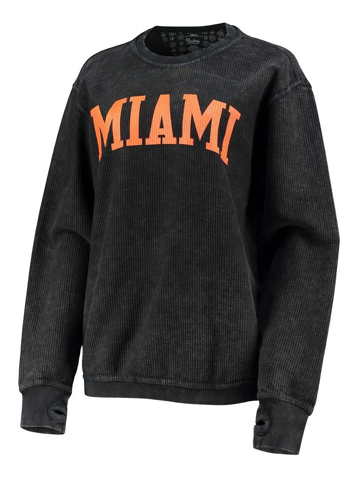 Женский черный пуловер Miami Hurricanes с удобным шнурком в винтажном стиле, базовый пуловер с — изображение 2 из 3