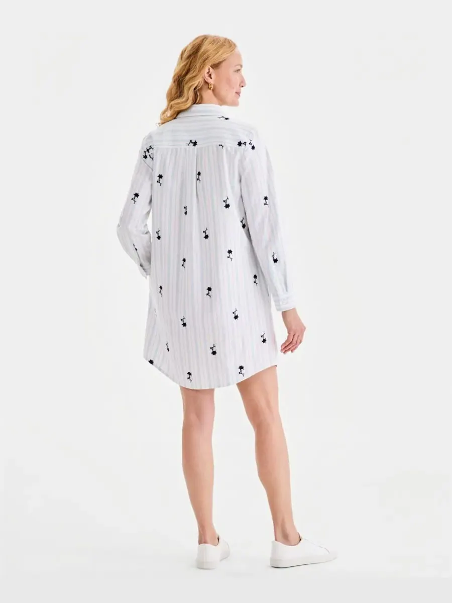 Платье-рубашка с принтом и рукавами 3/4, модель Alice Stripe Style & Co, Alice Stripe — изображение 8 из 8