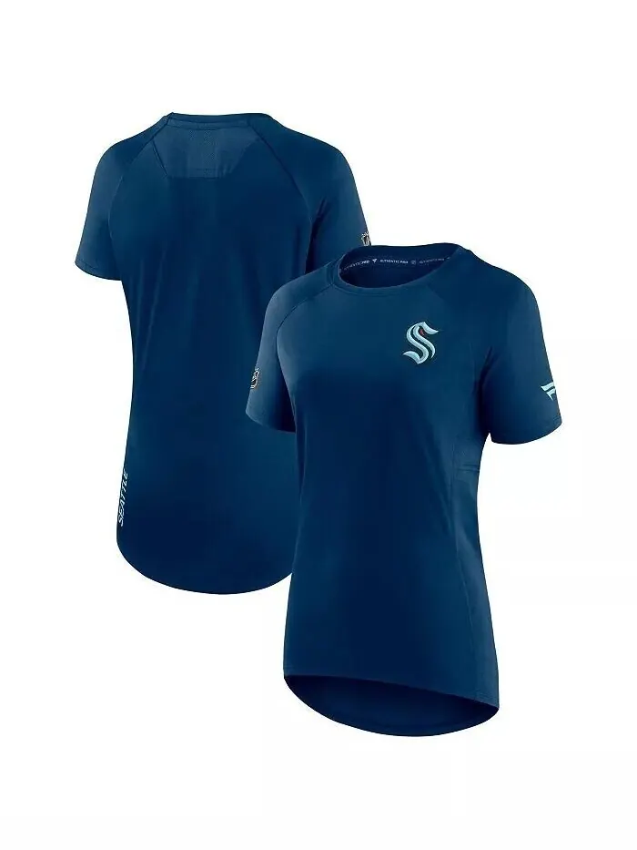 Женская футболка Deep Sea Seattle Kraken Authentic Pro Rink Raglan Tech Fanatics — изображение 1 из 3