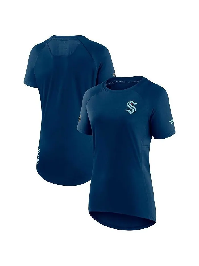 Женская футболка с фирменным логотипом Deep Sea Seattle Kraken Authentic Pro Rink Raglan Tech — изображение 1 из 3