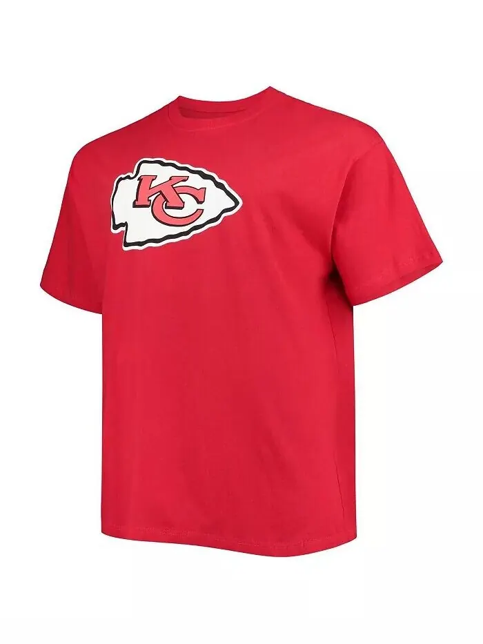 Мужская футболка Patrick Mahomes Red Kansas City Chiefs Big and Tall с именем и номером игрока — изображение 3 из 3