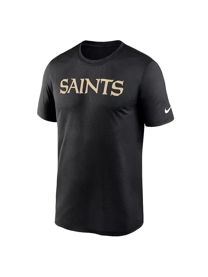 Мужская черная футболка с надписью New Orleans Saints Primetime Legend Nike — изображение 3 из 3