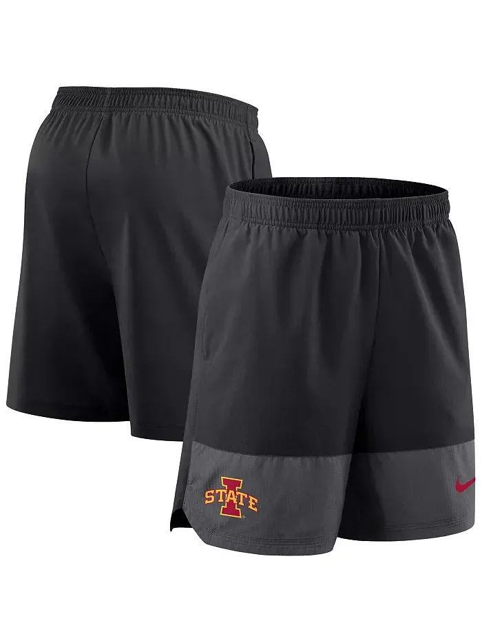 Мужские черные шорты Iowa State Cyclones 2025 Sideline Performance Nike — изображение 1 из 3