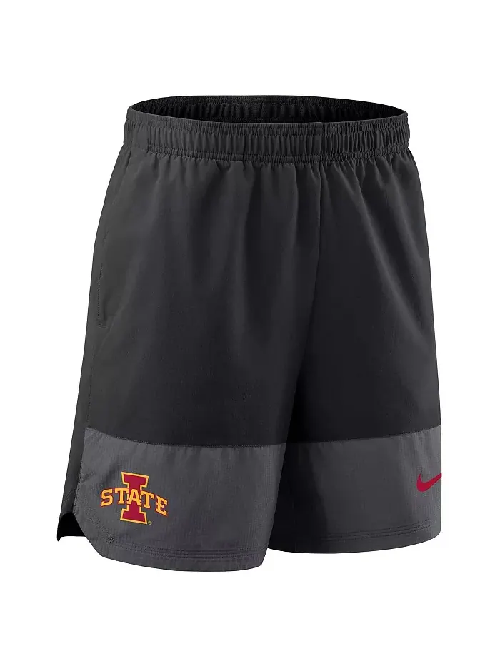 Мужские черные шорты Iowa State Cyclones 2025 Sideline Performance Nike — изображение 2 из 3
