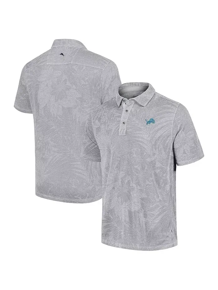 Мужская серая поло Detroit Lions Sport Santiago Paradise Tommy Bahama — изображение 1 из 3