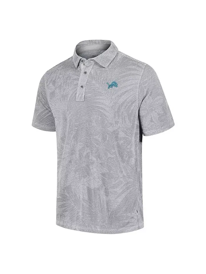Мужская серая поло Detroit Lions Sport Santiago Paradise Tommy Bahama — изображение 3 из 3